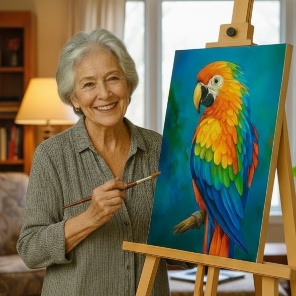 Tropenvogel selber malen