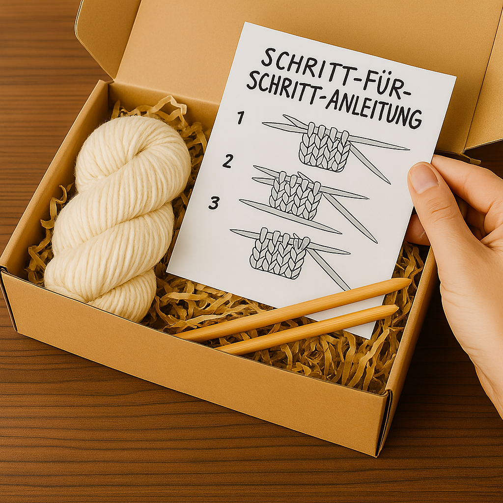 Schal in Wollweiß selber stricken