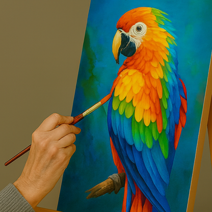 Tropenvogel selber malen