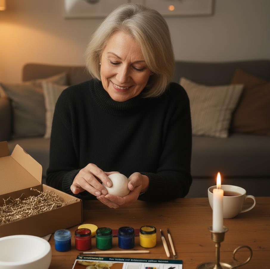 Ton-Schale mit Blütenmotiv selber formen