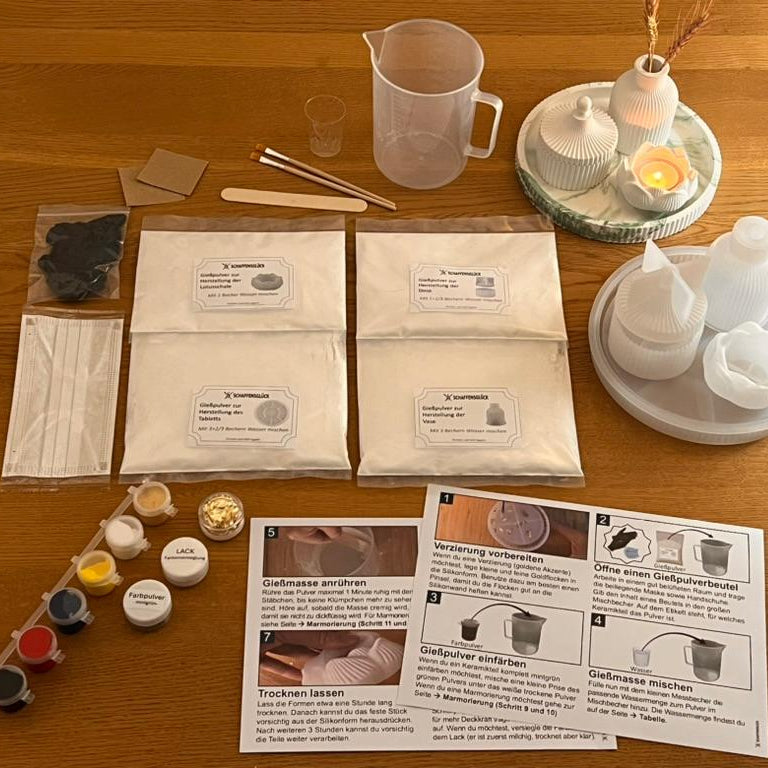 Komplett Set Gießkeramik
