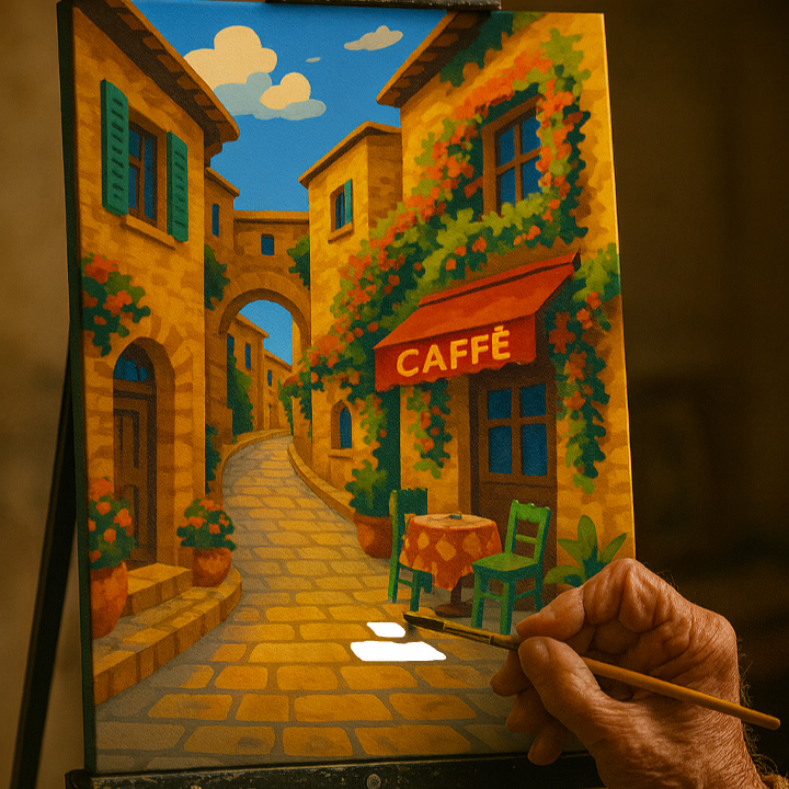 Toskanische Gasse selber malen