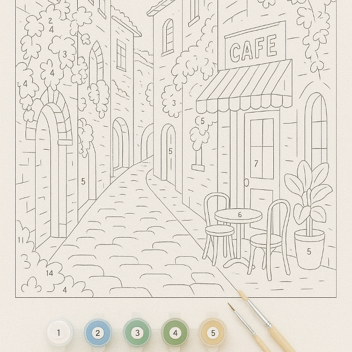 Toskanische Gasse selber malen