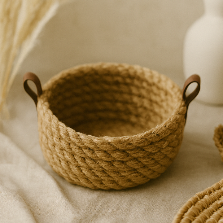 Korb aus Naturseil selber flechten