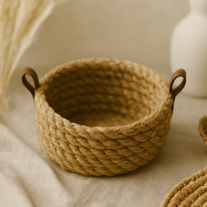 Korb aus Naturseil selber flechten