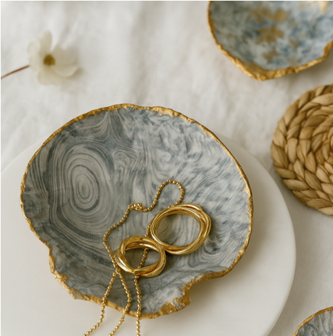 Muschelschale für Schmuck oder Seife selber gestalten