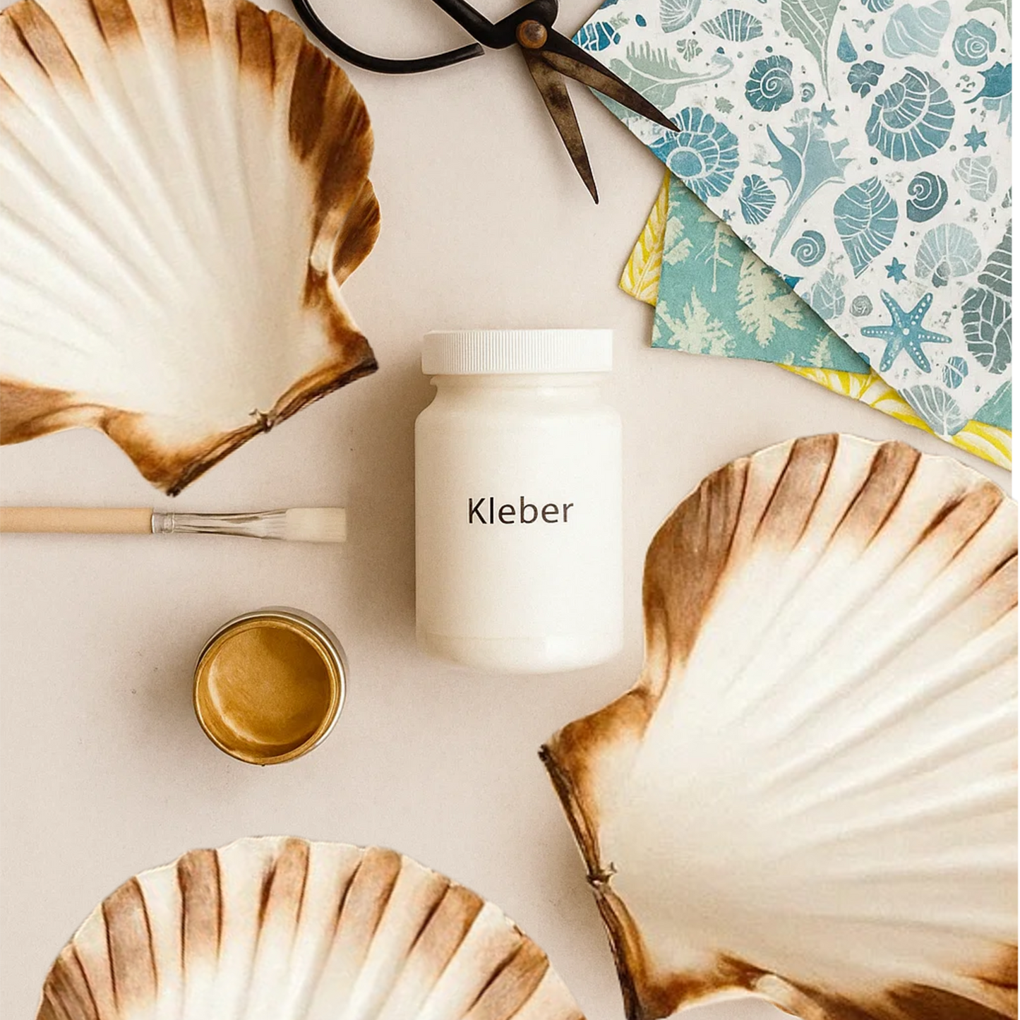 Muschelschale für Schmuck oder Seife selber gestalten