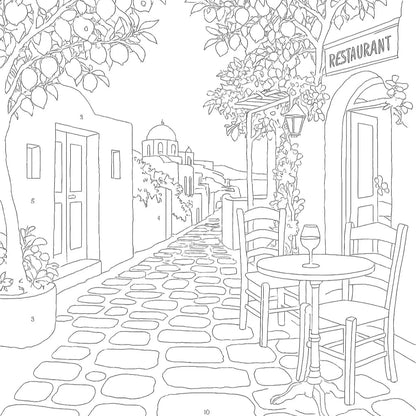 Mediterranes Dorf selber malen