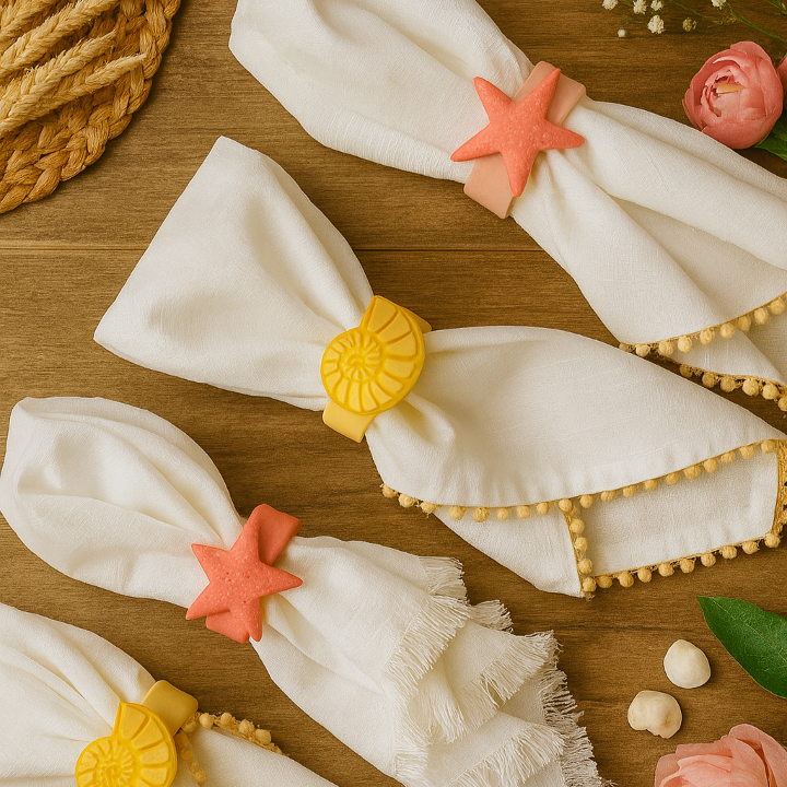 Serviettenringe mit Nordsee-Motiv selber machen