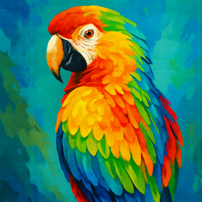 Tropenvogel selber malen