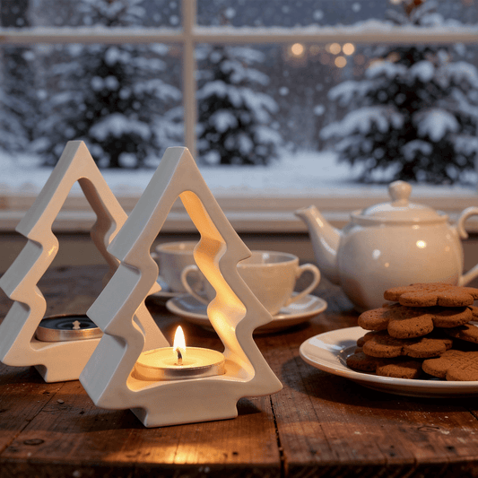 Gießkeramik - Set: "Tannenbaum Lichtspiel" – kein Ofen notwendig - Schaffensglück