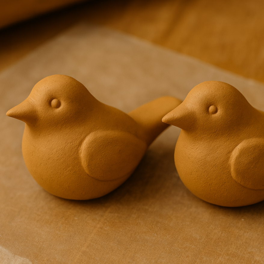 Ton-Figuren Gartenvögel selber töpfern